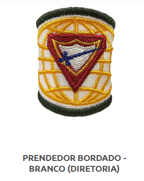 Prendedor de Lenço Bordado Desbravador Branco